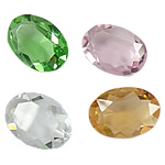 Parche de Diamantes de Imitacion, Cristal, Óvalo, espalda rivoli & facetas, más colores para la opción, 14x10x5.5mm, Vendido por UD