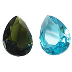 Parche de Diamantes de Imitacion, Cristal, Gota, espalda rivoli & facetas, más colores para la opción, 14x10x6mm, Vendido por UD