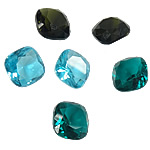 Kristall Eisen auf Nagelkopf, Quadrat, Rivoli-Rückseite & facettierte, mehrere Farben vorhanden, 10x10x5.7mm, verkauft von PC