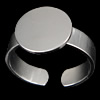 acero inoxidable 304 base almohadilla para anillos, ajustable, color original, 12mm, agujero:aproximado 18mm, tamaño:8, Vendido por UD[
