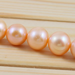 Perles de nacre rondes de culture d'eau douce, perle d'eau douce cultivée, naturel, rose, année AAAA, 12-13mm Environ 0.8mm pouce, Vendu par brin