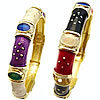 Cloisonne Schmuck Armband, Zinklegierung, Kreisring, goldfarben plattiert, Imitation Cloisonne & Emaille, keine, 58x12mm, Länge:ca. 7-8 ZollInch, verkauft von PC