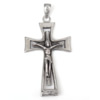 Acier inoxydable Saint pendentif, Acier inoxydable 316, Crucifix, couleur originale Environ Vendu par PC