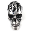 Stainless Steel Skull Pendant, 316 Stainless Steel, blacken, original color Approx 8mm 