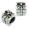 European Christmas Beads, Zinc Alloy, Cube, plated Approx 5mm 