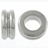 Stainless Steel Large Hole Beads, 304 Stainless Steel, Rondelle, plated Approx 4.2mm 