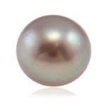 Half Drilled Cultured Freshwater Pearl Beads, Round, natural, half-drilled, purple, Grade AAA, 6-6.5mm Approx 0.8mm 