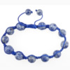 Sodalite Woven Ball Bracelets, with Nylon Cord, Round, 10mm, 8mm Approx 7-10 Inch 