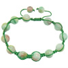 Jade Rainbow Woven Ball Bracelets, with Nylon Cord, Round, 10mm, 8.5mm Approx 7-10 Inch 