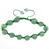 Jade Woven Ball Bracelets, with Nylon Cord, Round, 10mm, 7.5mm Approx 7-11 Inch 