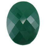 Solid Color Resin Cabochon, Oval, flat back & faceted 