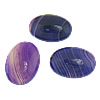 Achat Cabochon, Violetter Achat, flachoval, flache Rückseite & Streifen, 18x25x7mm, verkauft von PC