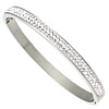 Stainless Steel Bangle, with Rhinestone Clay Pave, with rhinestone, original color, 6mm Approx Approx 6.8 Inch 