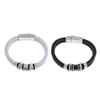 Cowhide Bracelets, with 316L Stainless Steel & enamel cadmium free, 16.5mm, 6mm 