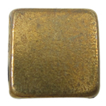 フラットブラスビーズ 
, 銅, スクエアー, オリジナルカラー 穴:約 2mm, 1パソコン/パソコン, 売り手 パソコン