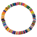 Bracelets d'argile polymère, argile de polymère, Plat rond, plus de couleurs à choisir, 6mm Environ 2.5mm .5 pouce, Vendu par brin