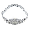 Fashion Watch Bracelet, Zinc Alloy, with Glass, Oval, platinum color plated, for woman & with rhinestone  Approx 7.5 Inch 