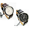 Мужская наручные часы, цинковый сплав, с Искусственная кожа & Стеклянный, Другое покрытие, Мужский, Много цветов для выбора, 42mm, 22mm, длина:Приблизительно 9.4 дюймовый, продается PC