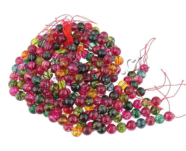 Perles de Tourmaline naturels, Rond, multiple tailles pour le choix, Trou:Environ 1.5mm, Longueur:Environ 16 pouce, Vendu par brin