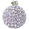 Rhinestone Clay Pave Pendants, with Rhinestone Clay Pave, Round Approx 