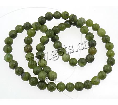Jade de Taiwan , jade Taiwan, Rond, multiple tailles pour le choix, Longueur:Environ 15 pouce, Vendu par brin