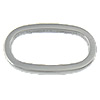 Нержавеющая сталь Связывание кольцо, нержавеющая сталь, Плоская овальная форма, оригинальный цвет 2mm, отверстие:Приблизительно продается PC