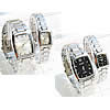 Couple Watch Bracelets, Zinc Alloy, with Glass, platinum color plated, for couple & with rhinestone 13-20mm Approx 7.8,8.2mm 