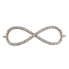Rhinestone Zinc Alloy Connector, Infinity, plated, with Mideast rhinestone & 1/1 loop cadmium free Approx 1.5mm 