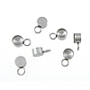 Stainless Steel Pendant Setting, 304 Stainless Steel, Flat Round, original color Approx 2mm, Inner Approx 3.5mm 