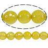 Natürliche gelbe Achat Perlen, Gelber Achat, rund, facettierte, 12mm, Bohrung:ca. 1.2mm, Länge:15 ZollInch, 32PCs/Strang, verkauft von Strang