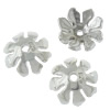 Sterling Silber Perlenkappen, 925 Sterling Silber, Blume, plattiert, keine, 10x10x4mm, Bohrung:ca. 1.2mm, verkauft von PC