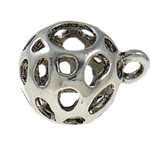 Zinc Alloy Hollow Beads, Rondelle, plated cadmium free Approx 6mm 