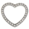 Colgantes de acero inoxidable de diamantes de imitación , Corazón, con diamantes de imitación, color original, 35x33x3mm, Vendido por UD