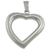 Stainless Steel Heart Pendants, original color Approx 