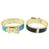 Enamel Zinc Alloy Bangle, gold color plated, with rhinestone 23mm, 71mm Approx 7 Inch 