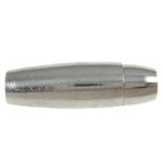 Brass Magnetic Clasp, Oval, half-drilled hole, platinum color Approx 4MM 