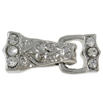 Zinc Alloy Magnetic Clasp, with rhinestone, platinum color Approx 1MM 