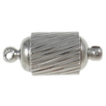 Brass Magnetic Clasp, Oval, single-strand, platinum color Approx 1.5MM 