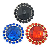 Zinc Alloy Shank Button, Flower, plated, with acrylic rhinestone & faceted Approx 2.5mm 