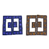 Zinc Alloy Decorative Buckle, Square, painted, with acrylic rhinestone Approx 2mm 