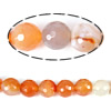 Natural Red Agate Beads, Round & faceted Approx 0.8-1.2mm Approx 16 Inch 