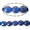 Natürliche Feuerachat Perlen, rund, facettierte, 6mm, Bohrung:ca. 0.8-1mm, Länge:ca. 15 ZollInch, ca. 63PCs/Strang, verkauft von Strang