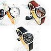 Bracelets de montre pour femmes, alliage de zinc, avec cuir PU & verre, Placage de couleur platine, plus de couleurs à choisir, 33mm, 14mm Environ 7.8 pouce, Vendu par PC