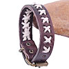 Cowhide Bracelets, with Cotton Cord, zinc alloy buckle, antique gold color plated, 25cm, 16cm Approx 9.8 Inch 