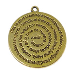 Zinc Alloy Message Pendants, Coin, plated nickel, lead & cadmium free Approx 3.5mm, Approx 