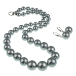 Ювелирные наборы из ракушек с Южного моря, южноморская ракушка, серьги & ожерелье, латунь замочек, 8-16mm длина:20 дюймовый, продается указан