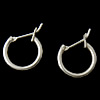 Sterling Silber Hoop Ohrringe, 925 Sterling Silber, plattiert, keine, 12x1.5mm, verkauft von Paar