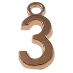 Zinc Alloy Number Pendant, Number 3 Approx 