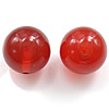 Natural Red Agate Beads, Round & half-drilled Approx 0.5mm 