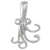 925 Sterling Silver Donut Pendant Bail, Octopus, plated 